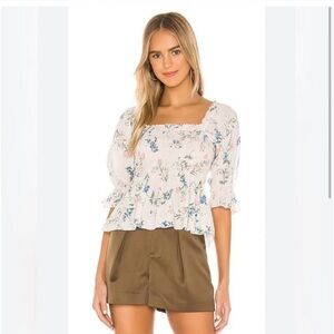 Saylor Clover Floral Blush Pink Top